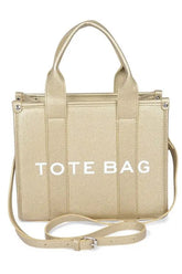 Faux Leather Small Fashion Tote Bag STYLE SOURCE