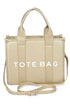 Faux Leather Small Fashion Tote Bag STYLE SOURCE