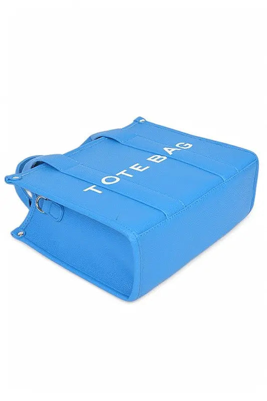 Faux Leather Small Fashion Tote Bag STYLE SOURCE