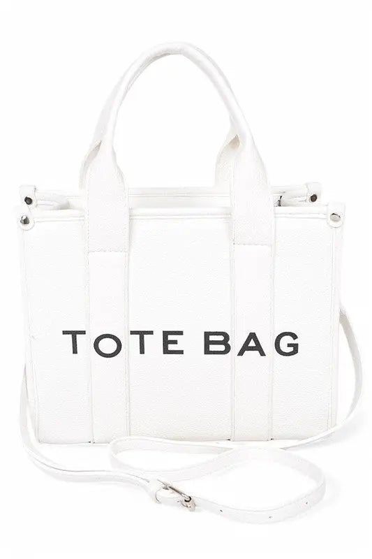 Faux Leather Small Fashion Tote Bag STYLE SOURCE
