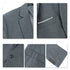 Men's 2 Piece 1-Bt Double Vent Solid Color Suit STYLE SOURCE