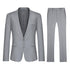 Men's 2 Piece 1-Bt Double Vent Solid Color Suit STYLE SOURCE