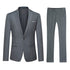 Men's 2 Piece 1-Bt Double Vent Solid Color Suit STYLE SOURCE
