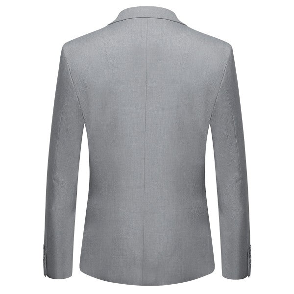 Men's 2 Piece 1-Bt Double Vent Solid Color Suit STYLE SOURCE