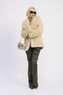 FUR TRIMMED FLEECE JACKET WITH POCKETS STYLE SOURCE