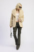 FUR TRIMMED FLEECE JACKET WITH POCKETS STYLE SOURCE