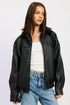 SHEARLING COLLAR VEGAN LEATHER JACKET STYLE SOURCE