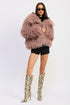 SHAGGY FAUR FUR COAT WITH COLLAR STYLE SOURCE