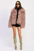 SHAGGY FAUR FUR COAT WITH COLLAR STYLE SOURCE