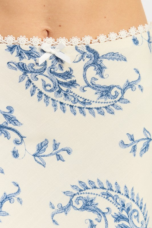 MERMAID MAXI SKIRT WITH LACE TRIM STYLE SOURCE