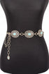 Faux Stone Western Concho Chain Belt STYLE SOURCE