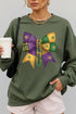Mardi Gras Bow Block Graphic Sweatshirt STYLE SOURCE