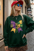 Mardi Gras Bow Block Graphic Sweatshirt STYLE SOURCE