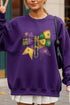 Mardi Gras Bow Block Graphic Sweatshirt STYLE SOURCE