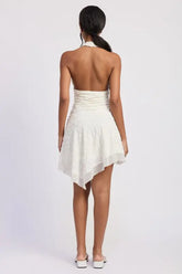 HALTER ASYMMETRICAL PRINTED DRESS STYLE SOURCE
