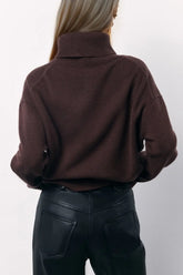 Basic Bae Turtleneck Long Sleeve Dropped Shoulder Sweater STYLE SOURCE