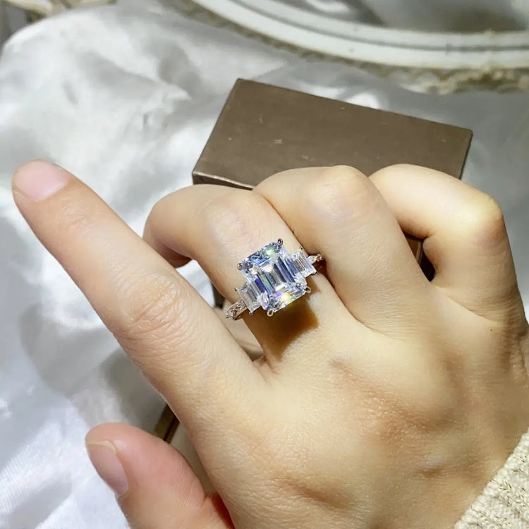5 Carat Moissanite 925 Sterling Silver Ring STYLE SOURCE