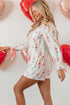 Christmas Wine Glass Bow Knot Pajama Set STYLE SOURCE