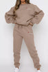 Round Neck Sweatshirt and Joggers Set STYLE SOURCE