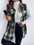 Honey Plus Size Pocketed Plaid Button Up Vest Coat STYLE SOURCE