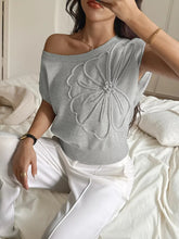 Flower One Shoulder Sweater STYLE SOURCE