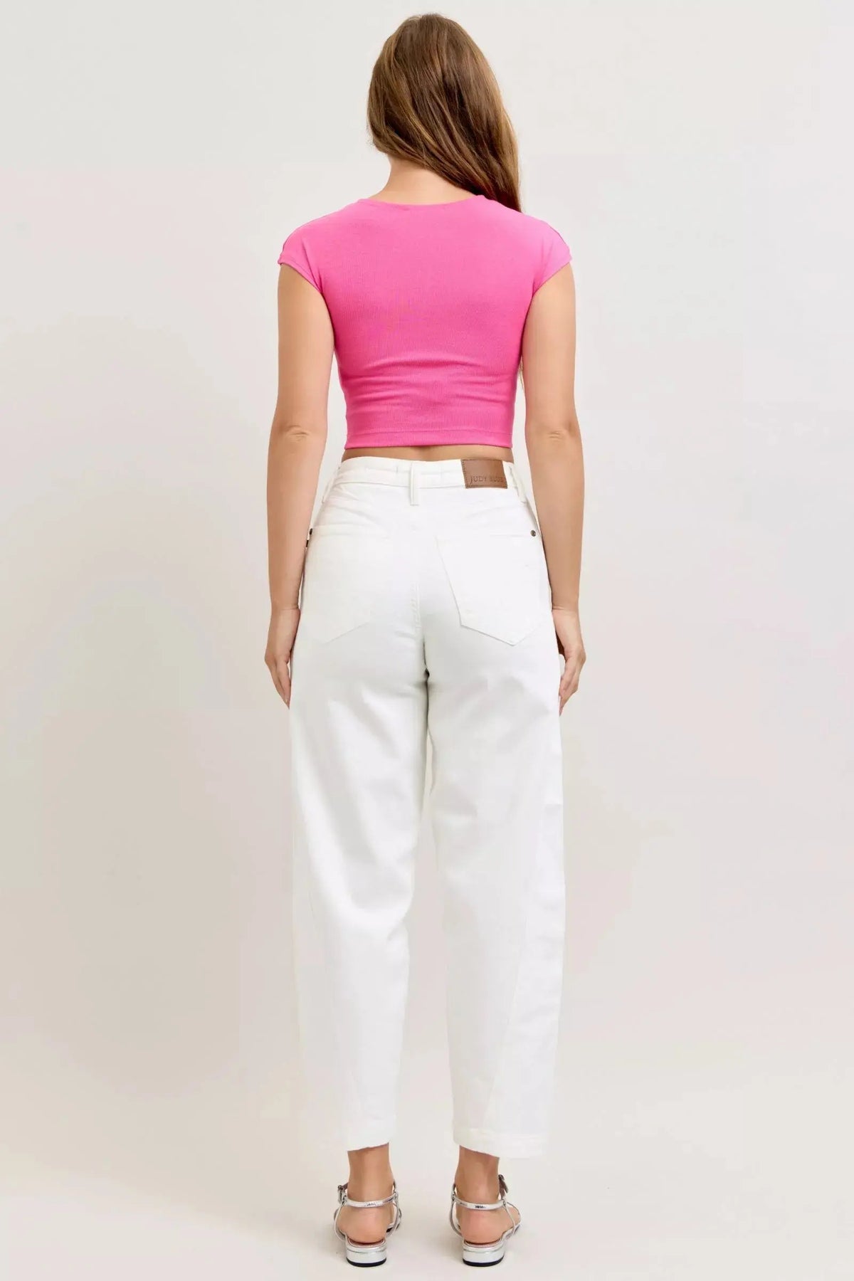 Judy Blue High-Waisted Rigid Magic Panel Barrel Jeans STYLE SOURCE