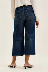 Judy Blue High Waist Wide Crop Utility Jeans with Patch Pocket STYLE SOURCE