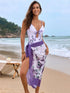 Printed Spaghetti Strap One-Piece Swimwear and Cover Up Swim Set STYLE SOURCE
