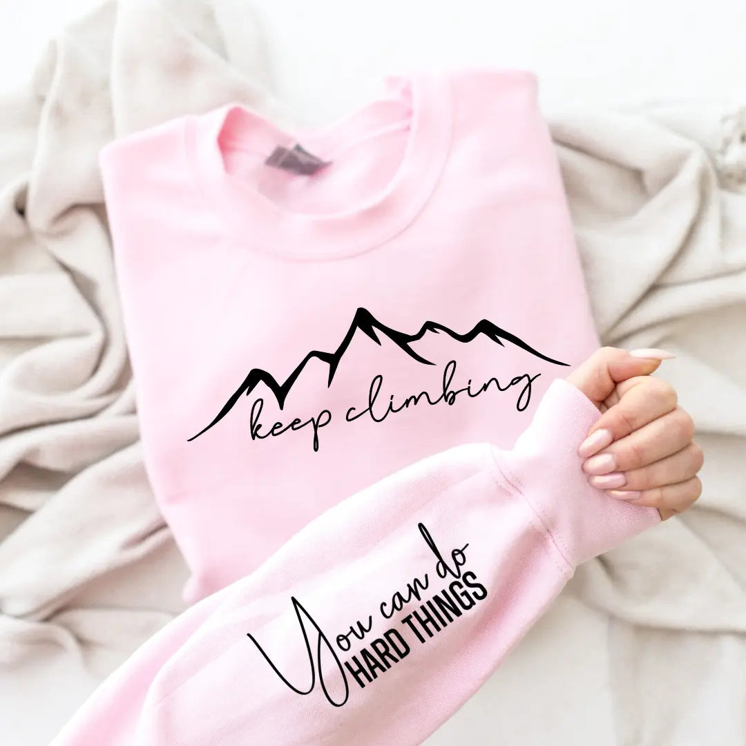Keep Climbing Graphic Sweatshirt STYLE SOURCE