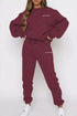 Round Neck Sweatshirt and Joggers Set STYLE SOURCE