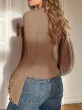 Lettuce Edge Flare Sleeve Top STYLE SOURCE
