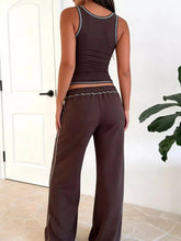 Scoop Neck Tank Top and Drawstring Pants Set STYLE SOURCE