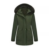 Full Size Fur Hooded Warm Winter Parka Outerwear Plus Size STYLE SOURCE