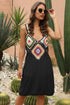 Geometric V-Neck Spaghetti Strap Cover Up Dress STYLE SOURCE