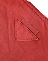 Prada Red Jersey Fabric Logo Shoulder Shopping Tote Bag STYLE SOURCE