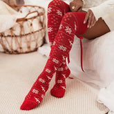 Christmas Bow Knee-High Socks STYLE SOURCE