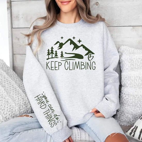 You can do hard things. With Sleeve Accent Sweatshirt STYLE SOURCE
