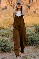 Double Take  V-Neck Sleeveless Jumpsuit with Pocket STYLE SOURCE