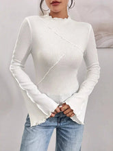 Lettuce Edge Flare Sleeve Top STYLE SOURCE
