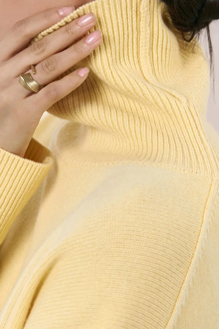 Basic Bae Turtleneck Long Sleeve Dropped Shoulder Sweater STYLE SOURCE