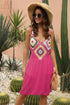 Geometric V-Neck Spaghetti Strap Cover Up Dress STYLE SOURCE