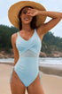 Drawstring Ruched V-Neck One-Piece Swimwear STYLE SOURCE