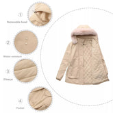 Full Size Fur Hooded Warm Winter Parka Outerwear Plus Size STYLE SOURCE