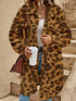 Full Size Fuzzy Fleece Longline Coat Plus Size STYLE SOURCE