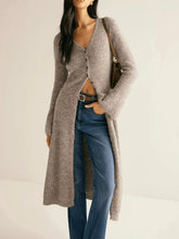 Longline Button-Down Bell Sleeve Cardigan STYLE SOURCE
