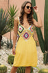 Geometric V-Neck Spaghetti Strap Cover Up Dress STYLE SOURCE