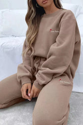 Round Neck Sweatshirt and Joggers Set STYLE SOURCE