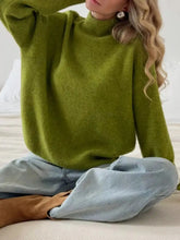 Mock Neck Dropped Shoulder Sweater STYLE SOURCE