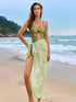 Cutout Sweetheart Neck One-Piece Swimwear and Cover-Up Swim Set STYLE SOURCE