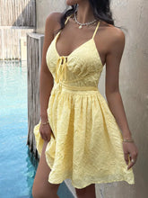 Textured Halter Neck Mini Dress STYLE SOURCE